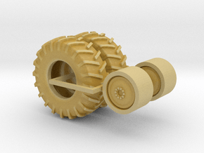 1:64 scale 18.4-26 Gleaner Wheel And Tire Assembly in Tan Fine Detail Plastic