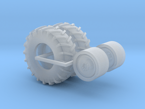 1:64 scale 18.4-26 Gleaner Wheel And Tire Assembly in Clear Ultra Fine Detail Plastic