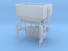1/64 scale DMI 300 bushel center dump wagon kit in Clear Ultra Fine Detail Plastic