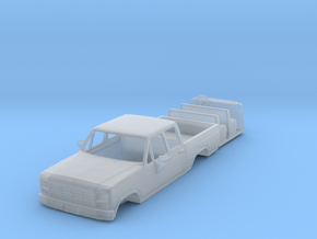 1:64 1980's Ford Crew Cab pickup truck in Clear Ultra Fine Detail Plastic