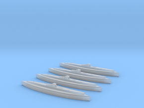U-505 (Type IXC U-Boat) 1:1800 x4 in Clear Ultra Fine Detail Plastic