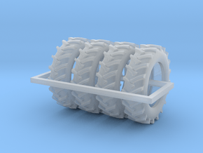 1/64 scale 520/85R46 R1 tractor tires X 4 in Clear Ultra Fine Detail Plastic
