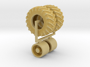 1/64 620/75r30 wheels and tires  in Tan Fine Detail Plastic