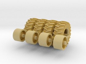 18.4-26 Cart Wheels And Tires x 4 in Tan Fine Detail Plastic