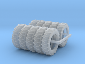 1/64 18.4-38 x 10 tires in Clear Ultra Fine Detail Plastic