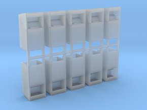 Altkleidercontainer 10er Set 1:72 in Clear Ultra Fine Detail Plastic