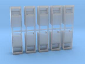 Altkleidercontainer 10er Set 1:100 in Clear Ultra Fine Detail Plastic