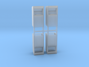 Altkleidercontainer 4er Set 1:76 in Clear Ultra Fine Detail Plastic