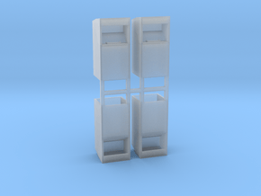 Altkleidercontainer 4er Set 1:72 in Clear Ultra Fine Detail Plastic