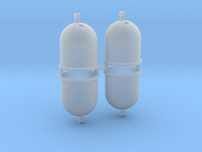 Altglascontainer Halbkugel 4erSet 1:100 in Clear Ultra Fine Detail Plastic