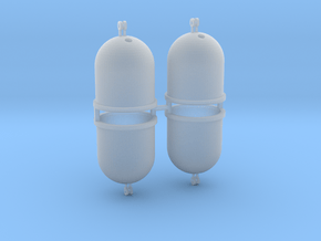 Altglascontainer Halbkugel 4erSet 1:76 in Clear Ultra Fine Detail Plastic