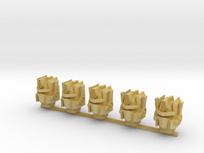 Autobot heads 001a (prime heads) (x5) in Tan Fine Detail Plastic