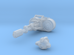 advanced Battle Cannon 001a support in Clear Ultra Fine Detail Plastic
