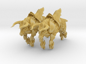Bronze Bull Rev5 - Pose 2 in Tan Fine Detail Plastic