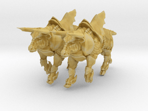Bronze Bull Rev5 - Pose 3 in Tan Fine Detail Plastic