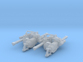 Gatline Cannon 001a Carried 4x Pack in Clear Ultra Fine Detail Plastic