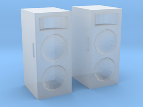 Concert Speakers in Clear Ultra Fine Detail Plastic
