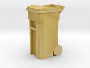 Trash Cart 64 gal - HO 87:1 Scale in Tan Fine Detail Plastic