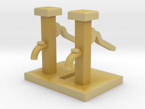 Hand Water Pump (Qty 2) - HO 87:1 Scale in Tan Fine Detail Plastic