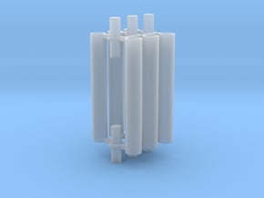 Rauchabzug Rohr 90mm 2erSet 1:120 TT in Clear Ultra Fine Detail Plastic