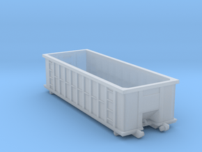 Industrial Dumpster 30yd - N 160:1 Scale in Clear Ultra Fine Detail Plastic