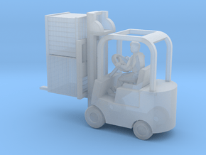 Forklift With Driver & Load - N 160:1 Scale in Clear Ultra Fine Detail Plastic