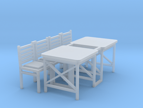  Cafe Table (2) - HO 87:1 Scale in Clear Ultra Fine Detail Plastic