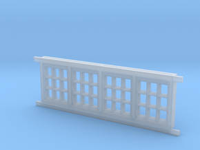 Red Barn Window Section 3x3 White in Clear Ultra Fine Detail Plastic