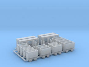 Grubenbahn Set4 - TTf 1:120 in Clear Ultra Fine Detail Plastic