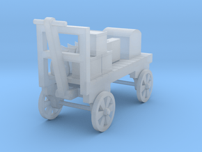 Baggage Cart Loaded - Half Size - HO 87:1 Scale in Clear Ultra Fine Detail Plastic