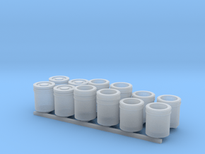 1:48 5 Gallon buckets Pack of Twelve.  in Clear Ultra Fine Detail Plastic