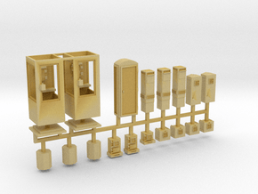 DDR Stadtmöbel Set 5 - 18teilig - 1:120 TT in Tan Fine Detail Plastic