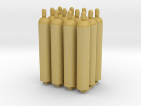1:50 Gas Cylinders Pack of twelve  in Tan Fine Detail Plastic
