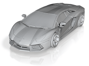 75mm - Hollow: Lamborghini Aventador in Clear Ultra Fine Detail Plastic