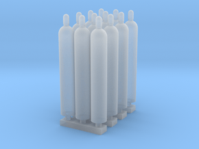 1:87 Gas Cylinders Pack of twelve in Clear Ultra Fine Detail Plastic