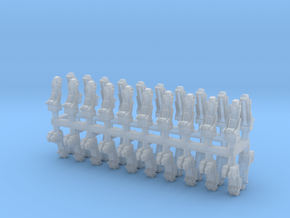 025C Russian and American Seats 1/144 - 20 of each in Clear Ultra Fine Detail Plastic