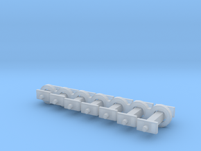 N Scale Fixed Coupling Drawbars - Sample Set in Clear Ultra Fine Detail Plastic