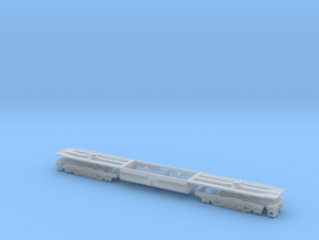 EMD DD35 Dummy Chassis N Scale 1:160 in Clear Ultra Fine Detail Plastic
