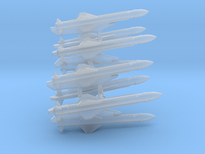 021M Exocet 1/200 set of 8 in Clear Ultra Fine Detail Plastic