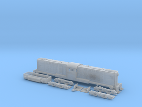 Baldwin RT-624 Center Cab N Scale 1:160  in Clear Ultra Fine Detail Plastic