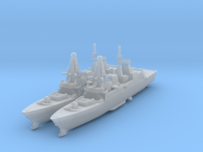 1:1800 - Type 45 Daring Class [x2] in Clear Ultra Fine Detail Plastic