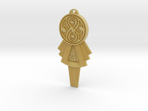 Seventh Doctor's T.A.R.D.I.S. Key Pendant in Tan Fine Detail Plastic