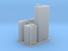 Four, Five, Seven and Eight Penn Center (1:2000) in Clear Ultra Fine Detail Plastic