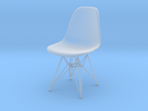 Miniature Eames Plastic DSR Chair - Charles Eames in Clear Ultra Fine Detail Plastic