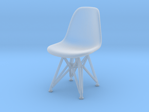 Miniature Eames Plastic DSR Chair - Charles Eames in Clear Ultra Fine Detail Plastic
