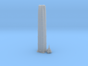 Jin Mao Tower (1:2000) in Clear Ultra Fine Detail Plastic