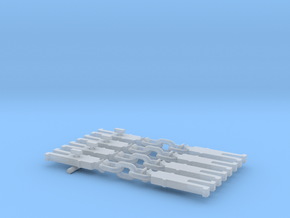 NEM OO Type 16 Couplings - Strait 3 Link x4 in Clear Ultra Fine Detail Plastic