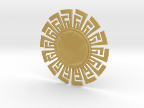 Miniature Cleopatra Mirror - Cyan Design in Tan Fine Detail Plastic