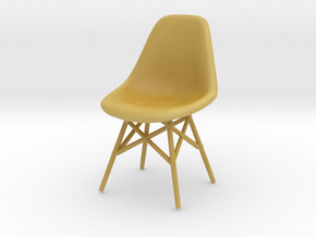 1:12 Miniature Eames DSW Chair - Charles Eames in Tan Fine Detail Plastic