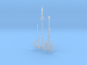 "BotW" Basic Weapons Set in Clear Ultra Fine Detail Plastic